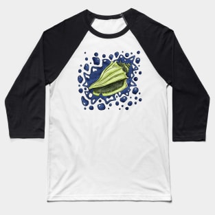 Conch shell with bright colors, seashell Baseball T-Shirt